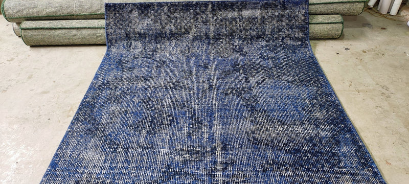 Rawiri Paratene Hand-Knotted Modern Blue Abstract 5x8 | Banana Manor Rug Company