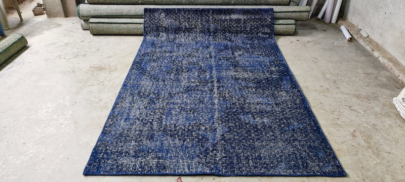 Rawiri Paratene Hand-Knotted Modern Blue Abstract 5x8 | Banana Manor Rug Company