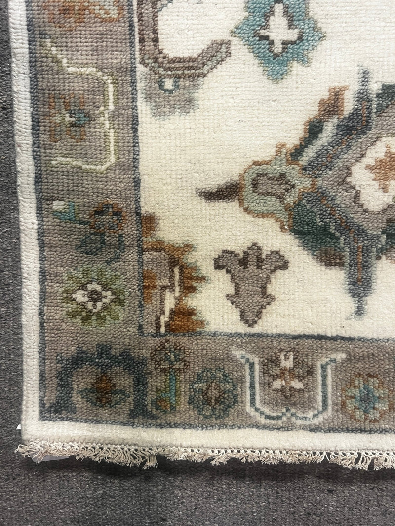 Reese 8.3x10 Hand-Knotted Cream and Brown Oushak Rug | Banana Manor Rug Factory Outlet