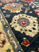 Renate Reinsve 4x6 Dark Green Hand-Knotted Oushak Rug | Banana Manor Rug Company