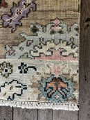 "Renske" Tan and Rust Hand-Knotted Oushak Sample🍌8x10 | Banana Manor Rug Company