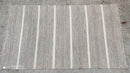 Rico 3x5 Striped Handwoven Grey Durrie Rug | Banana Manor Rug Company