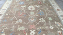 Riley Matthews 9.6x11.9 Light Brown and Ivory Hand-Knotted Oushak Rug | Banana Manor Rug Company