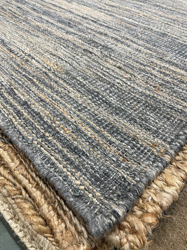 Robert Conrad 10X11.6 Natural Grey Mix Durrie | Banana Manor Rug Company