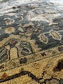 Robyn 8x10 Blue and Tan Hand-Knotted Oushak Rug | Banana Manor Rug Company