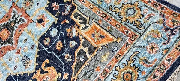 Robyn Jensen Blue Hand-Knotted Oriental Rug 8x10 | Banana Manor Rug Company