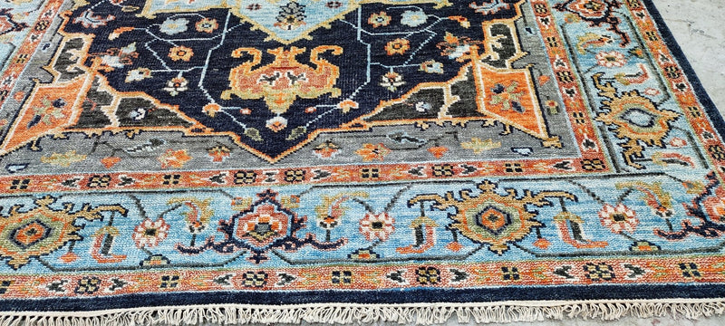 Robyn Jensen Blue Hand-Knotted Oriental Rug 8x10 | Banana Manor Rug Company