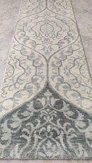 Rochelle 2.6x9 Light Green Hand-Knotted Modern Runner | Banana Manor Rug Company