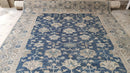 Romeo 9x12 Blue and Beige Hand-Knotted Oushak Rug | Banana Manor Rug Company