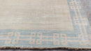 Rory 10x13.9 Ivory and Light Blue Hand-Knotted Oushak Rug | Banana Manor Rug Company