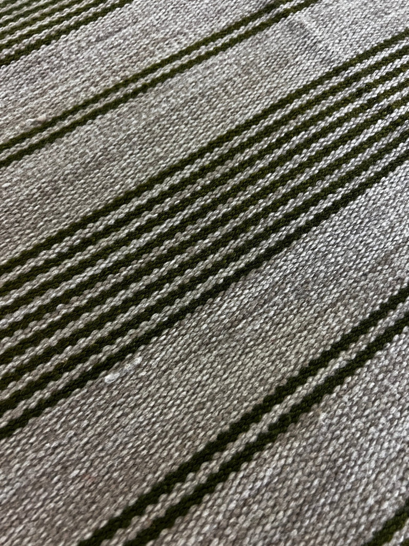 Rosemary 8x11.3 Striped Handwoven Durrie Rug | Banana Manor Rug Factory Outlet