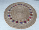 Round Cotton & Jute Handwoven Assorted Rugs 40'x40' | Banana Manor Rug Company