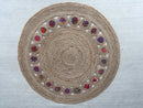 Round Cotton & Jute Handwoven Assorted Rugs 40'x40' | Banana Manor Rug Company
