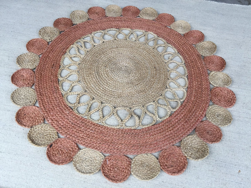 Round Handwoven Jute Rug Assorted 40'x40' | Banana Manor Rug Company