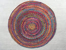Round Robin Handwoven Cotton & Jute Mix Multi-Color Rug 39'x39' | Banana Manor Rug Company