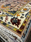 Ruth Becquart 4x6 Light Rust and Ivory Hand-Knotted Oushak Rug | Banana Manor Rug Company