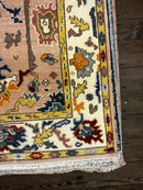 Ruth Becquart 4x6 Light Rust and Ivory Hand-Knotted Oushak Rug | Banana Manor Rug Company