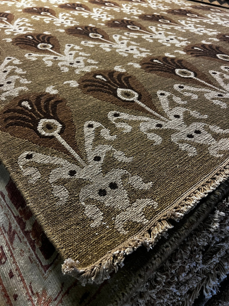 Ryan 6x9 Light Brown Hand-Knotted Soumak Ru | Banana Manor Rug Company