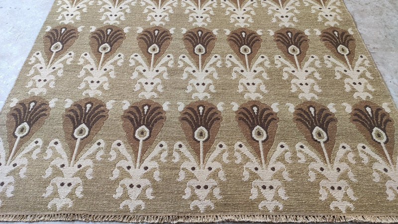 Ryan 6x9 Light Brown Hand-Knotted Soumak Ru | Banana Manor Rug Company