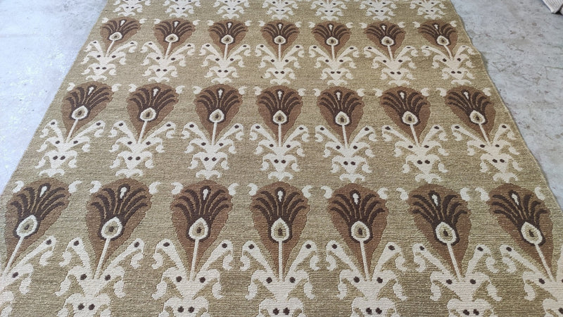 Ryan 6x9 Light Brown Hand-Knotted Soumak Ru | Banana Manor Rug Company