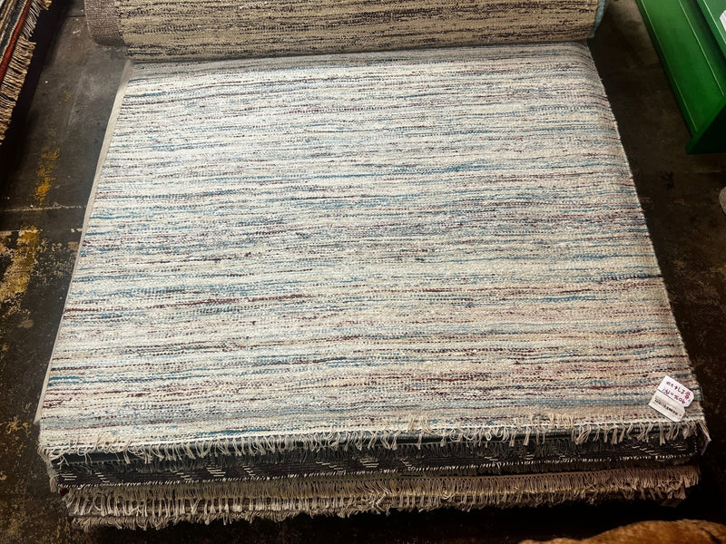 Ryan Cream and Brown Handwoven 6x9 Sari Silk Rug | Banana Manor Rug Factory Outlet