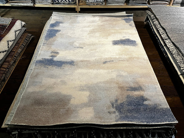 Sabine Azéma 5x7.6 Blue Hand-Tufted Rug | Banana Manor Rug Company