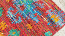 Salma 4x6 Red and Yellow Hand-Knotted Ikat Rug | Banana Manor Rug Company