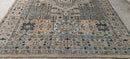 Samsaya 9x12 Light Rust and Light Blue Hand-Knotted Mamluk Rug | Banana Manor Rug Company