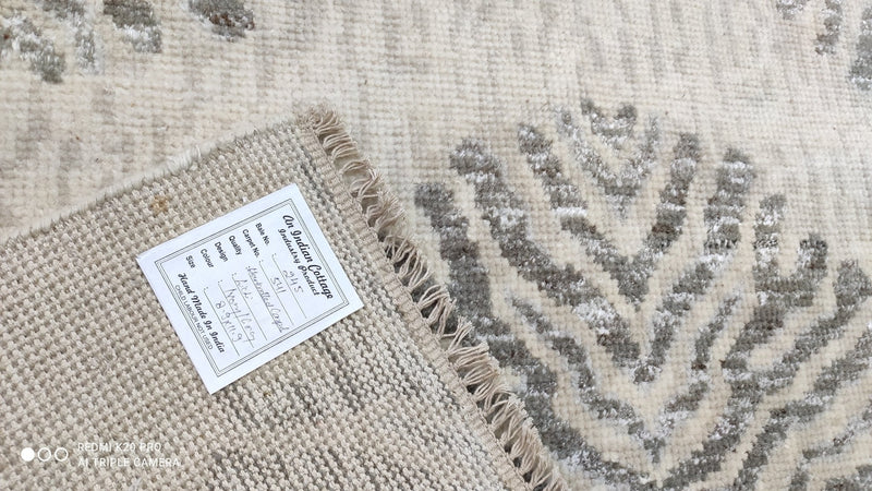 Samurai Optometrist Hand-Knotted 8.9x10.3 Wool Modern Rug | Banana Manor Rug Company