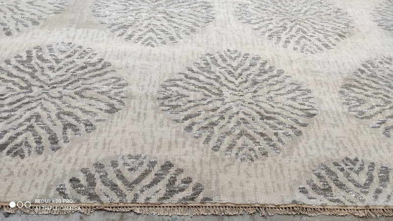 Samurai Optometrist Hand-Knotted 8.9x10.3 Wool Modern Rug | Banana Manor Rug Company