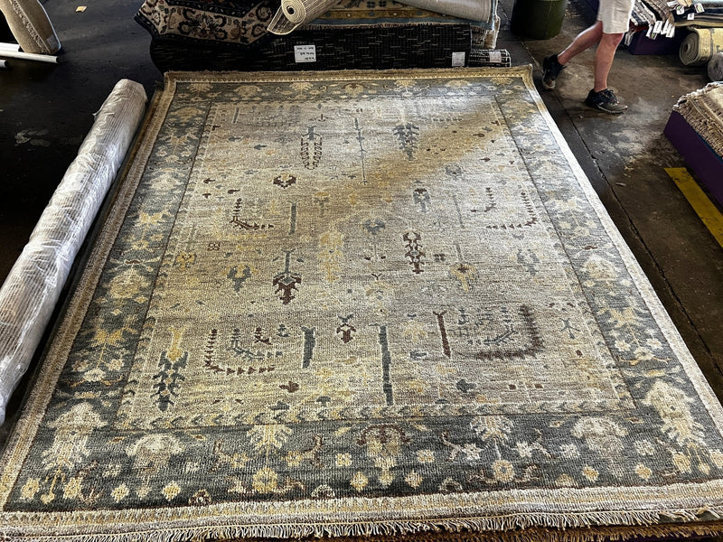 Sara Richmond 8x10 Grey Hand-Knotted Oushak Rug | Banana Manor Rug Company