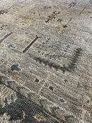 Sara Richmond 8x10 Grey Hand-Knotted Oushak Rug | Banana Manor Rug Company