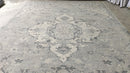 Sarah Bernhardt Silver and Grey Hand-Tufted Kashan Rug 9x12 | Banana Manor Rug Company