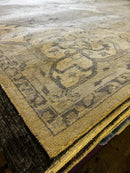 Sarah Bernhardt Silver and Grey Hand-Tufted Kashan Rug 9x12 | Banana Manor Rug Company