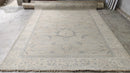 Sativa 7.9x.9.9 Beige and Ivory Hand-Knotted Oushak Rug | Banana Manor Rug Company