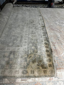 Scarlet O'Hara's Sensational Step-Sister 10x13.9 Aqua Hand-Knotted Oushak Rug | Banana Manor Rug Company