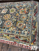 Scarlett Johansson 2.6x9.9 Dark Grey Hand-Knotted Oushak Runner | Banana Manor Rug Factory Outlet