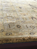 Selena 9x12 Grey and Light Blue Hand-Knotted Oshak Rug | Banana Manor Rug Company