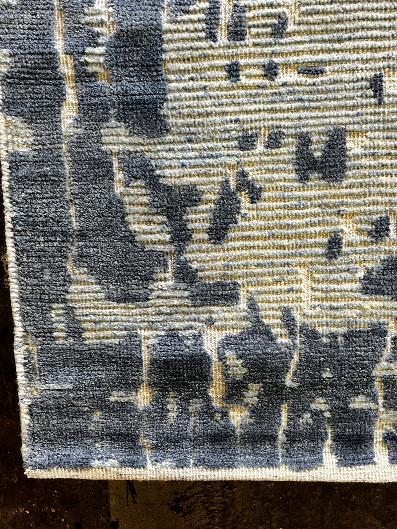 Selwyn Toogood Hand-Knotted Modern Natural and Grey High-Low 8X10 | Banana Manor Rug Company