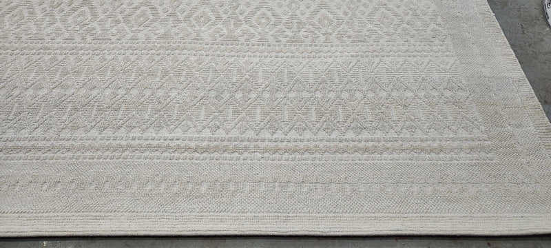 Sergey Bezrukov Hand-Knotted Modern Rug Ivory High-Low 9x12 | Banana Manor Rug Company