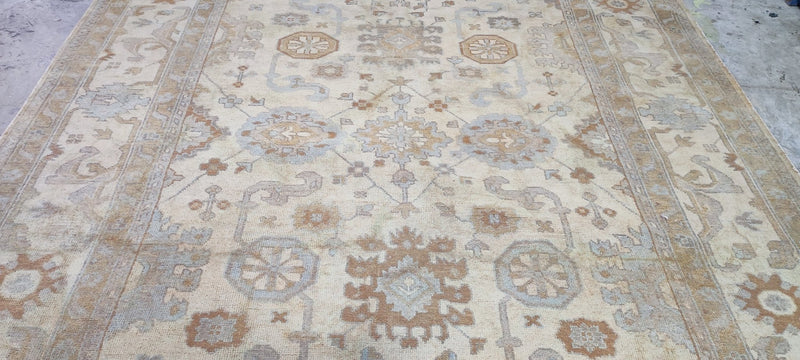 Shannon Bowers Beige Hand-Knotted Oushak Rug 8x10 | Banana Manor Rug Company