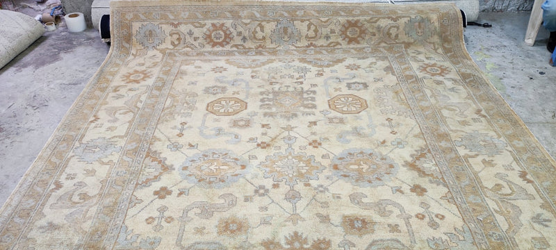 Shannon Bowers Beige Hand-Knotted Oushak Rug 8x10 | Banana Manor Rug Company