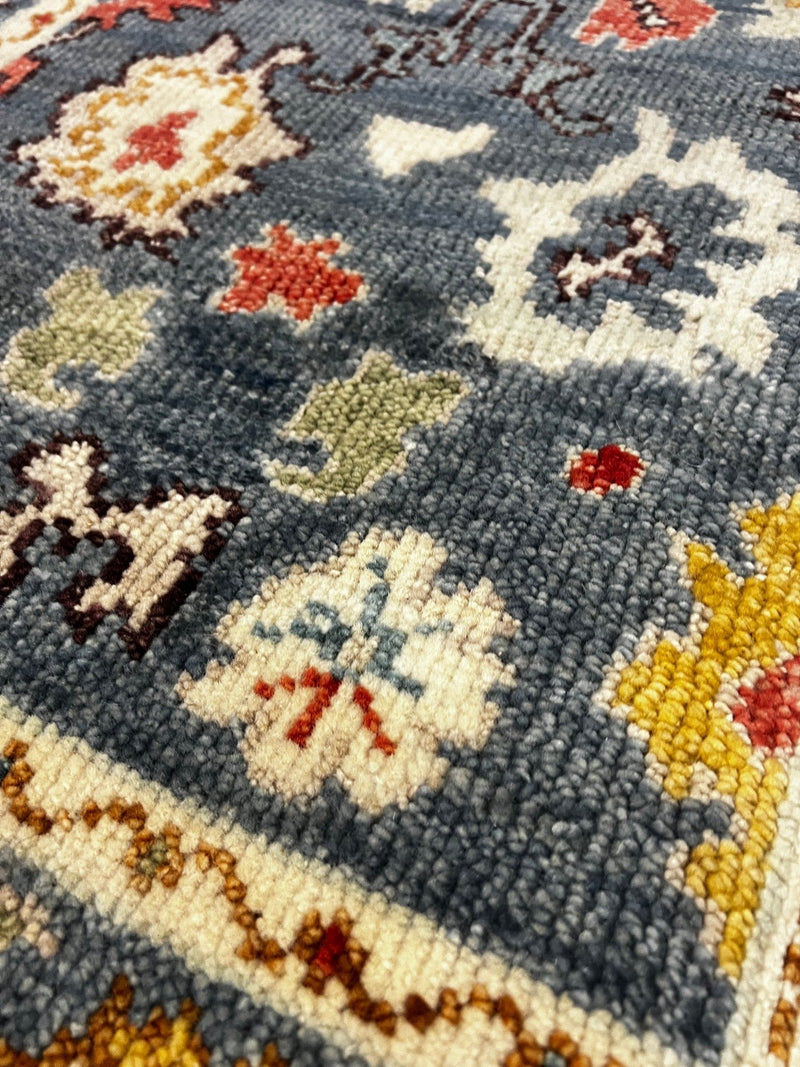 Shannon Elizabeth 2.6x4 Light Blue Hand-Knotted Oushak Rug | Banana Manor Rug Factory Outlet