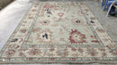 Sheridan 9x11.9 Grey and Tan Hand-Knotted Oushak Rug | Banana Manor Rug Company