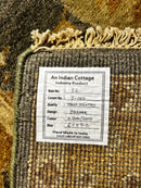 Sienna 6x9 Dark Grey and Gold Hand-Knotted Oushak Rug | Banana Manor Rug Company