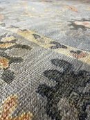 Sigourney Weaver 8.9x12 Light Blue Hand-Knotted Oushak Rug | Banana Manor Rug Factory Outlet