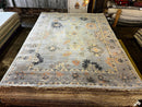 Sigourney Weaver 8.9x12 Light Blue Hand-Knotted Oushak Rug | Banana Manor Rug Factory Outlet