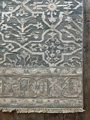 "Silke"Silver Hi-Low Hand-Knotted Oushak Sample 8x10 | Banana Manor Rug Company