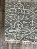"Silke"Silver Hi-Low Hand-Knotted Oushak Sample 8x10 | Banana Manor Rug Company