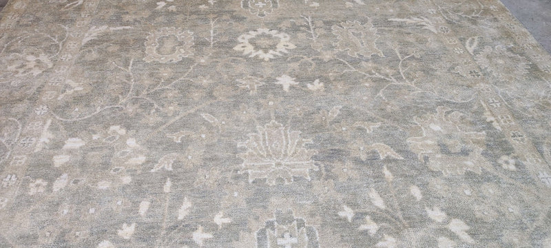 Silver Spice O'Hara Hand-Knotted Oushak Rug Aqua Silver O'Hara 10x13.9 | Banana Manor Rug Company